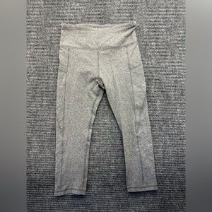 Women’s Gray Earth Yoga Athletic Activewear Workout Yoga Pants Legging Pockets L